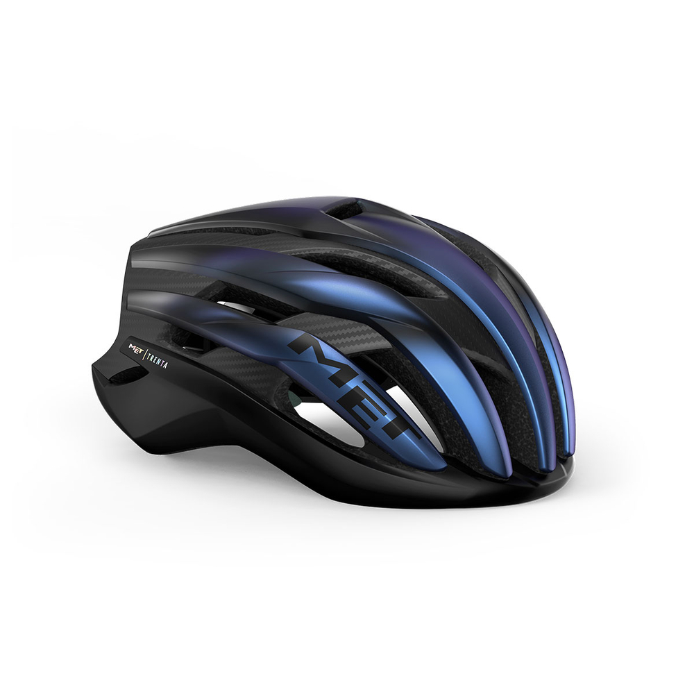 MET Trenta 3K Carbon MIPS Helmet - Blue Iridescent | Matt